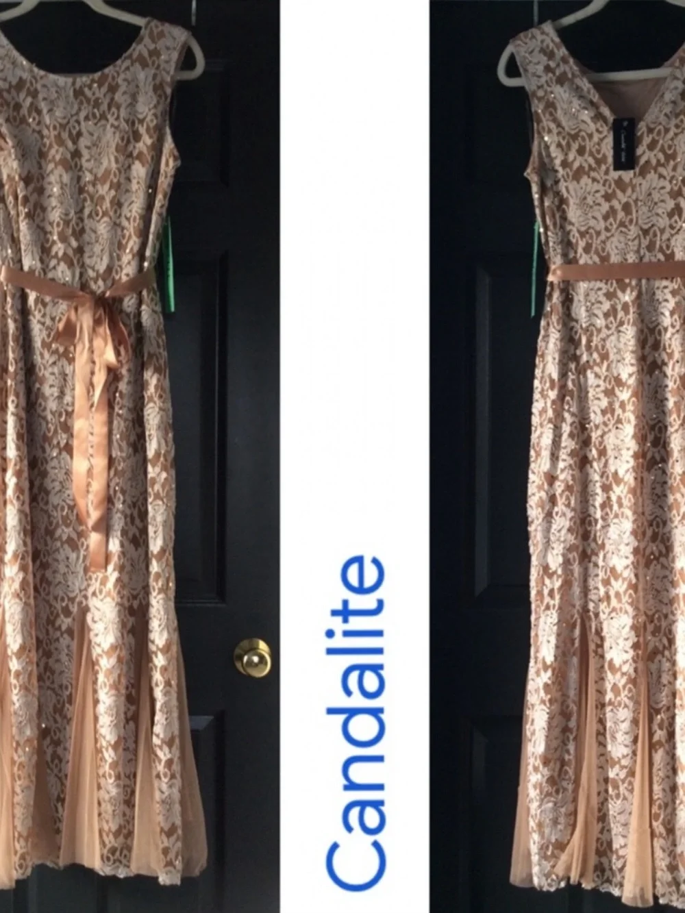 NWT Candalite Lace Evening Gown